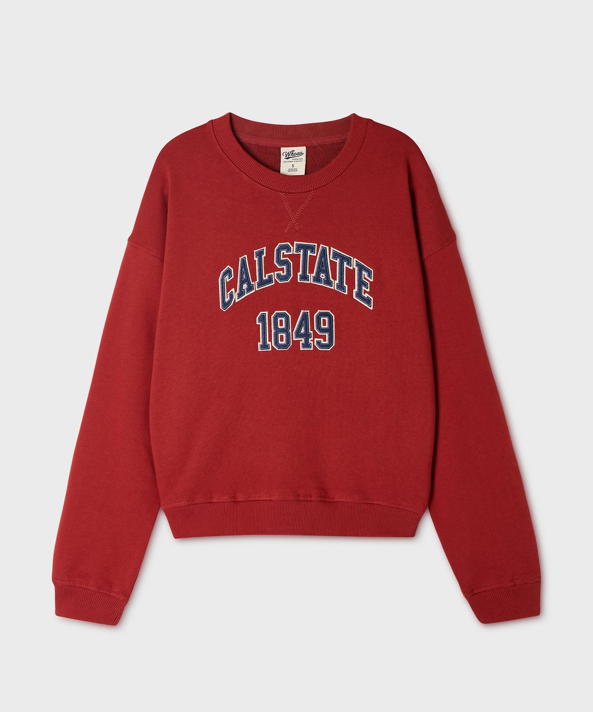 후아유(WHO.A.U) Calstate Logo Crop Sweatshirt(F) / WHMWG4932F