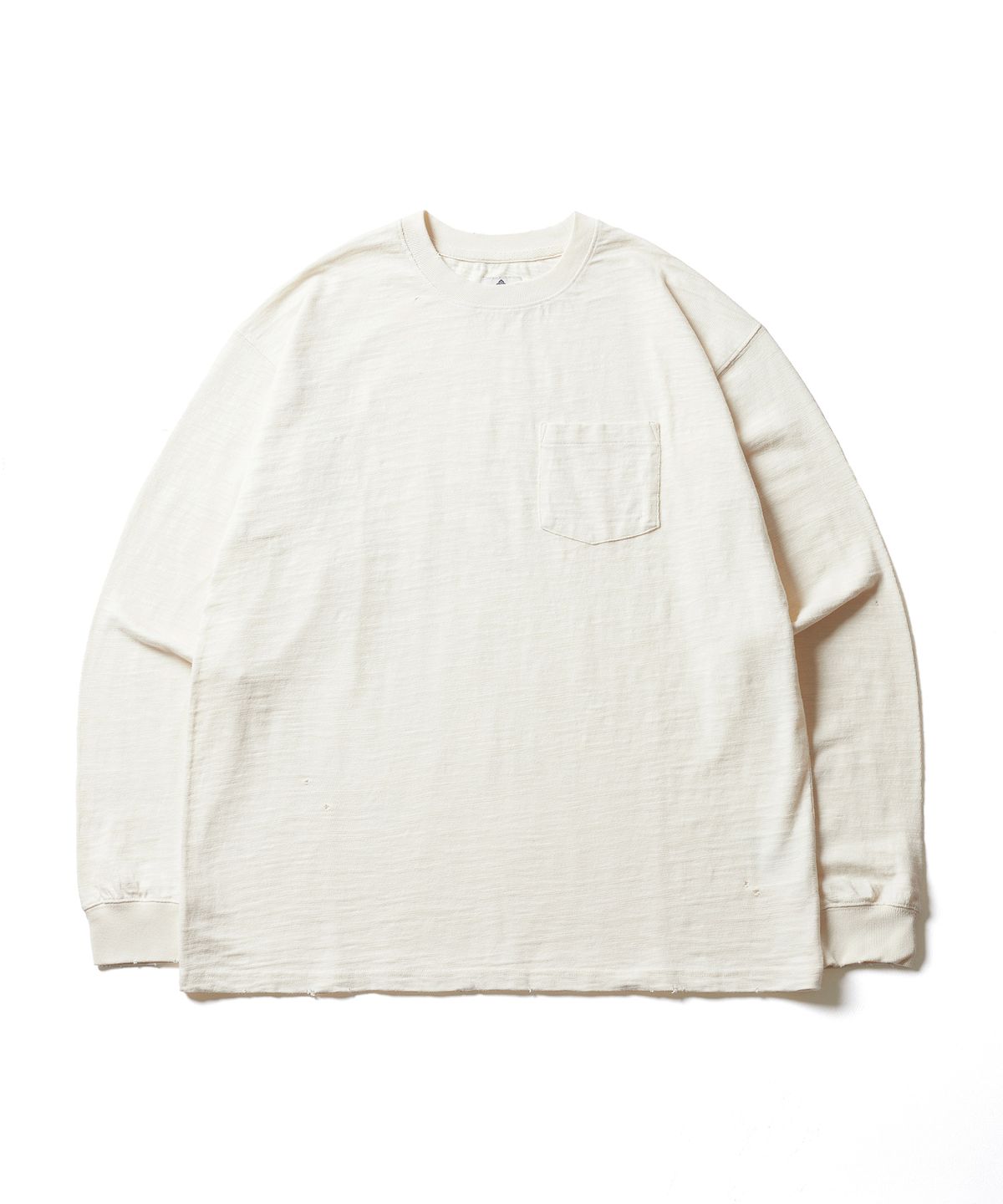 에스파이(ESFAI) WORN SLUB L/S T-SHIRT (OFF WHITE)
