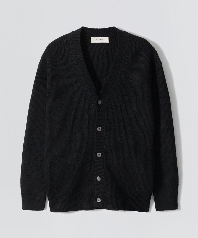 W Verre Hachi Y-Neck Cardigan_Black