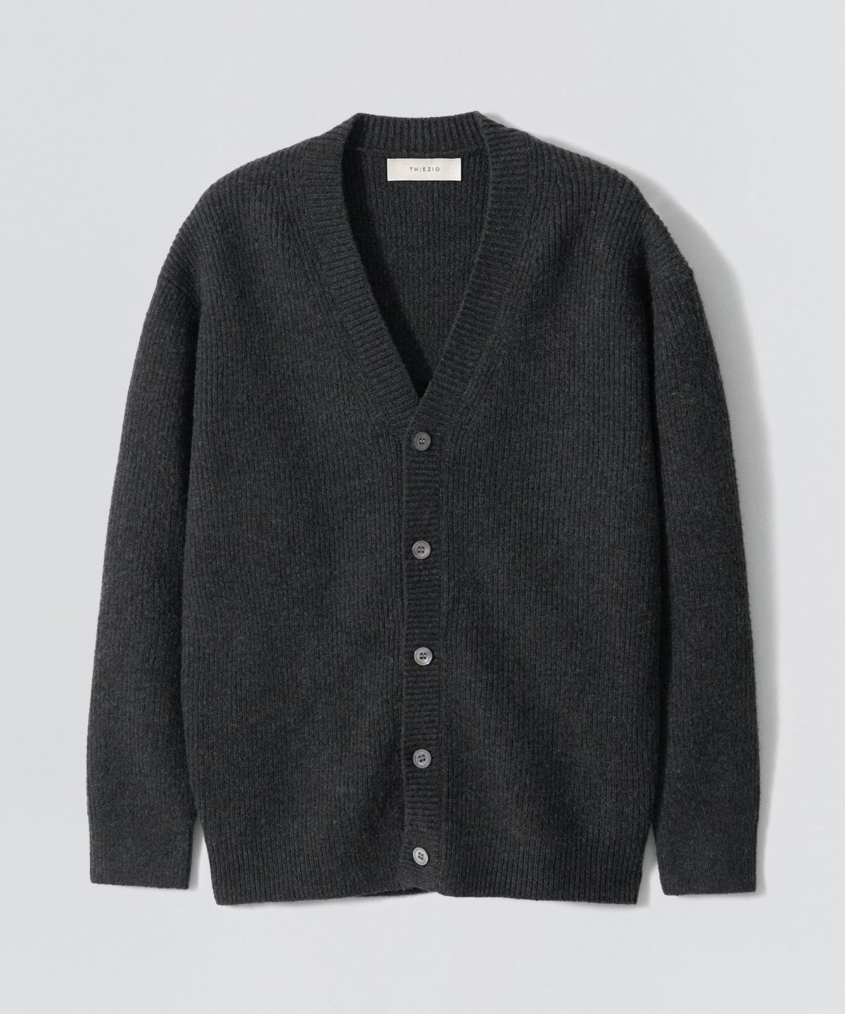 이지오 우먼(EZIO WOMEN) W Verre Hachi Y-Neck Cardigan_Charcoal