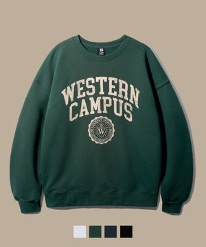 웨스턴 캠퍼스 맨투맨 다크그린 JUMT3635