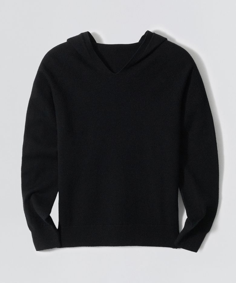 W Essential Hoodie Knit_Black
