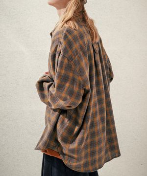 온어스 체크 셔츠 빈티지블루 HSLS3631