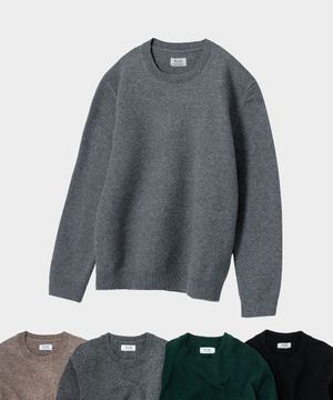 M1073 소프트 풀오버 라운드 니트(4COLORS)