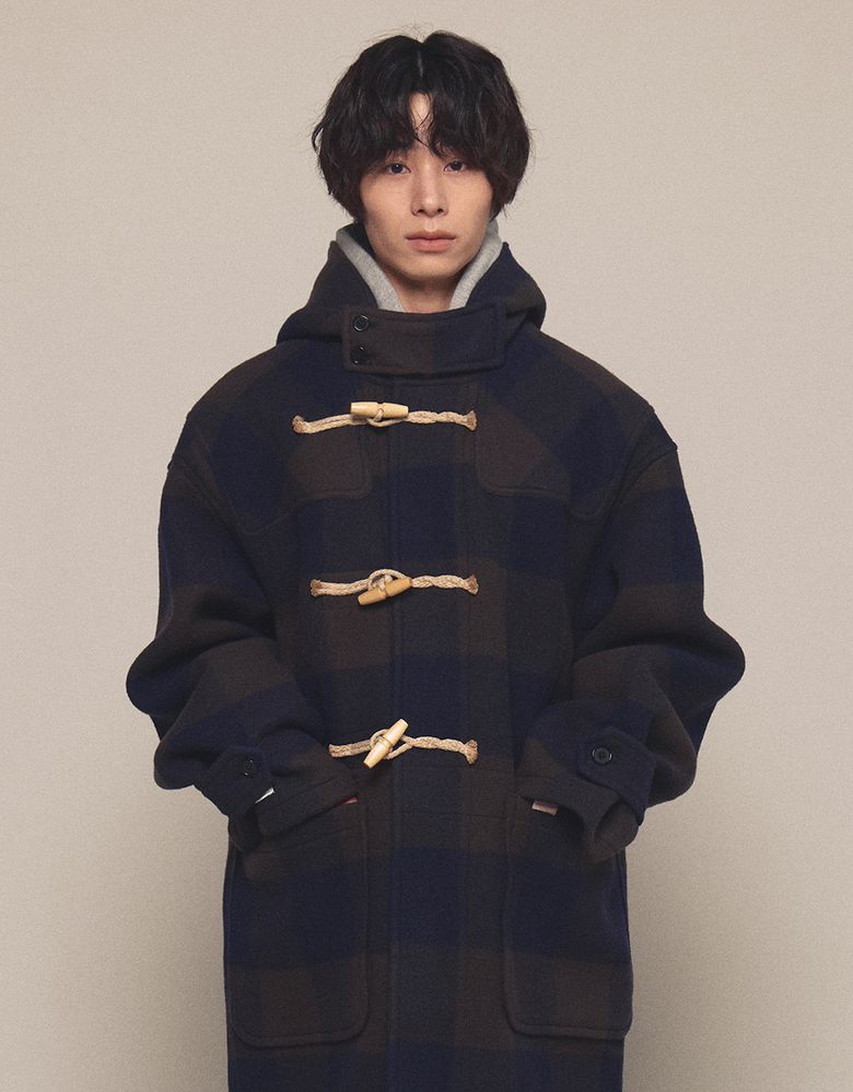 [Mmlg] HERITAGE PLAID DUFFLE COAT (CHECK)