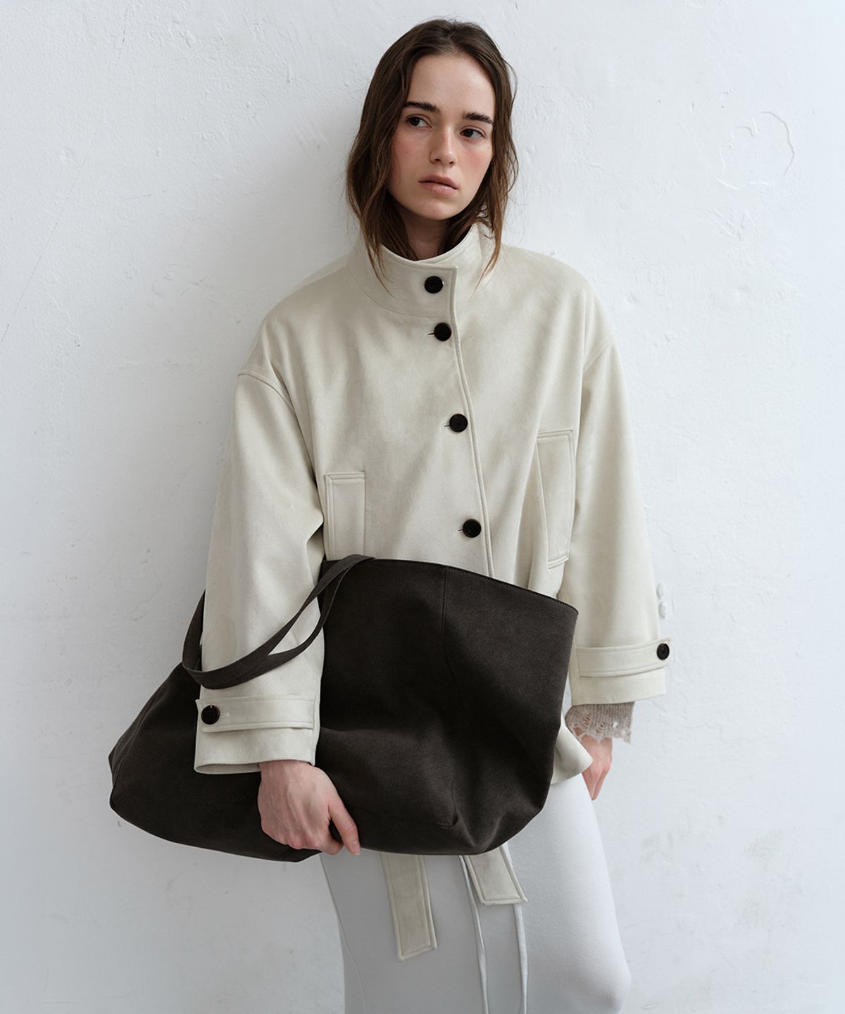 로우타이드(LOW TIDE) SUEDE URBAN BAG [CHARCOAL]