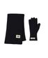 DGDP 베이직 니트 머플러 장갑 세트_블랙