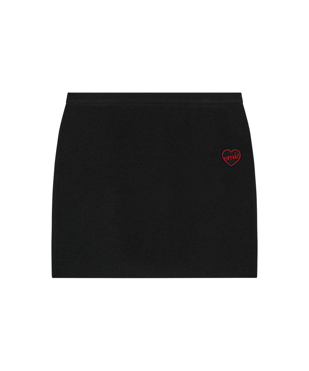 이미스(EMIS) (W) HEART KNIT SKIRT-BLACK