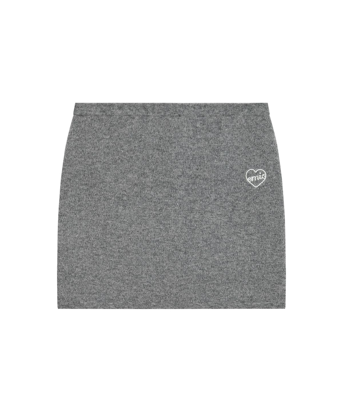 이미스(EMIS) (W) HEART KNIT SKIRT-MELANGE GRAY