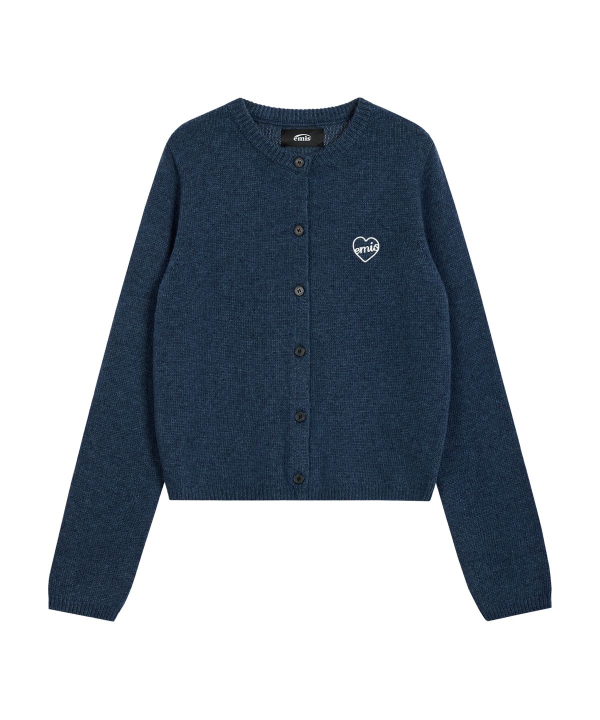 이미스(EMIS) (W) HEART KNIT CARDIGAN-NAVY