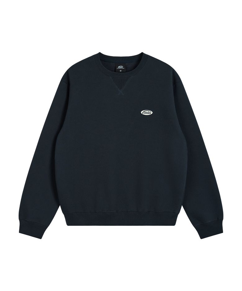 RUBBER PATCH SWEAT SHIRT-NAVY