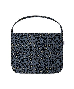 CORDUROY EMIS LEOPARD ECO BAG-BLUE