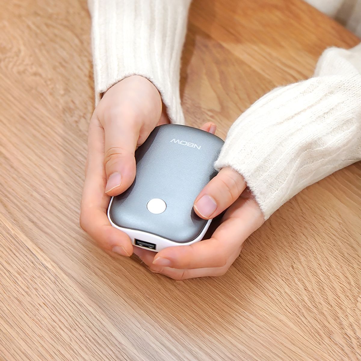 엔보우(NBOW) 충전식 손난로 보조배터리 5000mAh 핸드워머 핫스톤