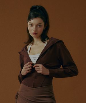 글리츠 닷 필 오프 후드집업 브라운