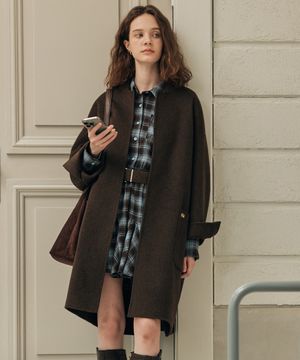 [3컬러] 논버튼 핸드메이드 코트