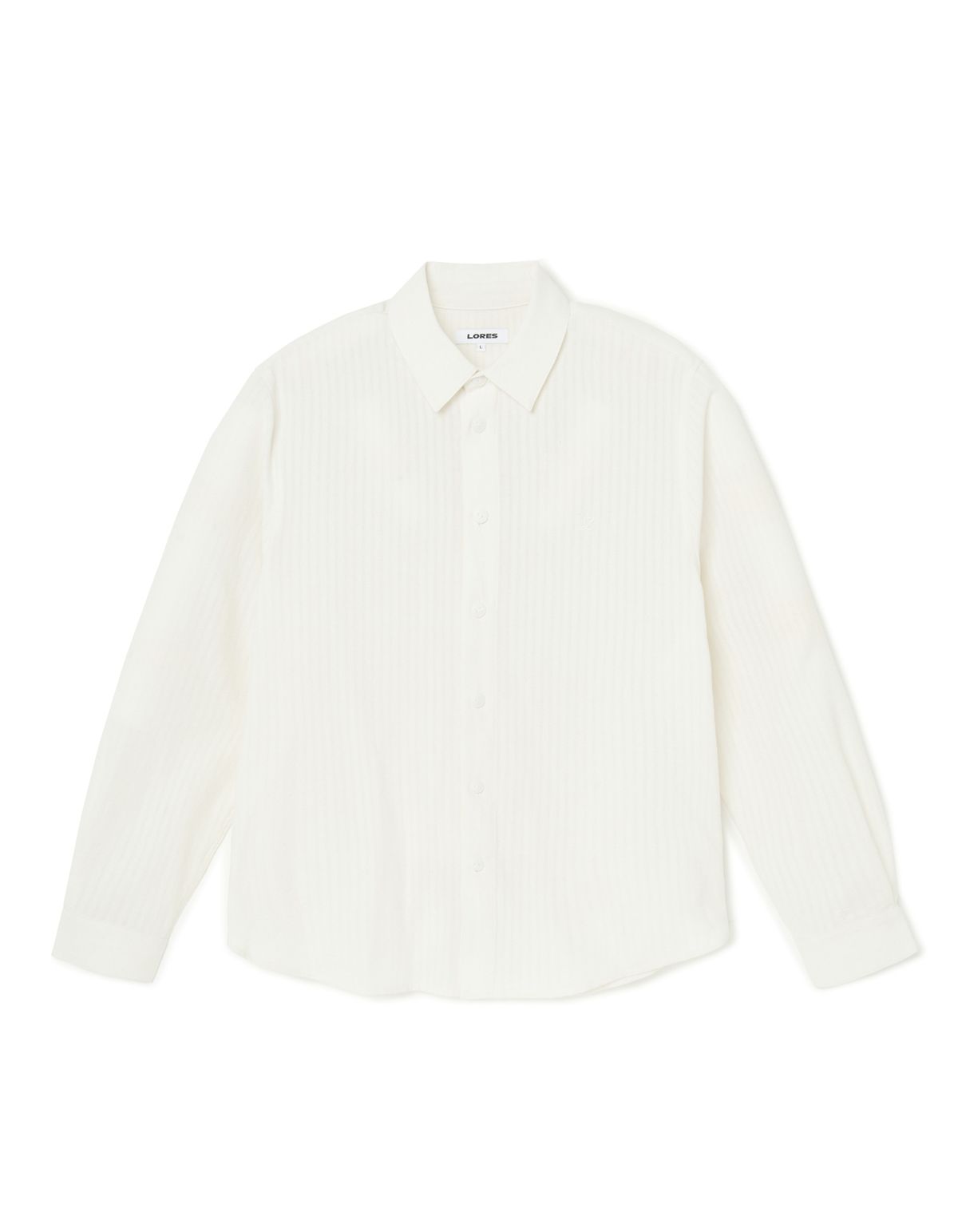 로어즈(LORES) Shadow Stripe Shirts - White