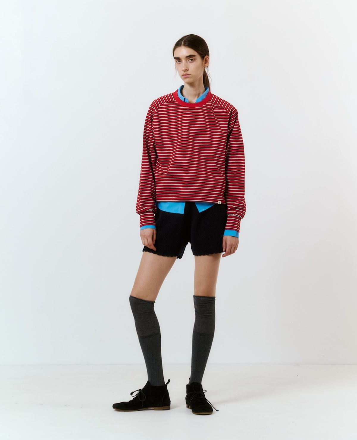 매기(MAGGIE) Saint Stripe T-shirt (Red)