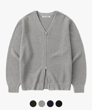 허니콤브 집업 니트 - 4 COLOR