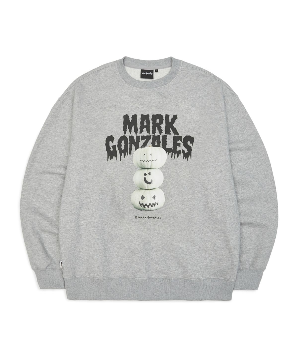 마크곤잘레스(MARK GONZALES) 할로윈 펌킨 그래픽 스웨트셔츠 - M/GREY