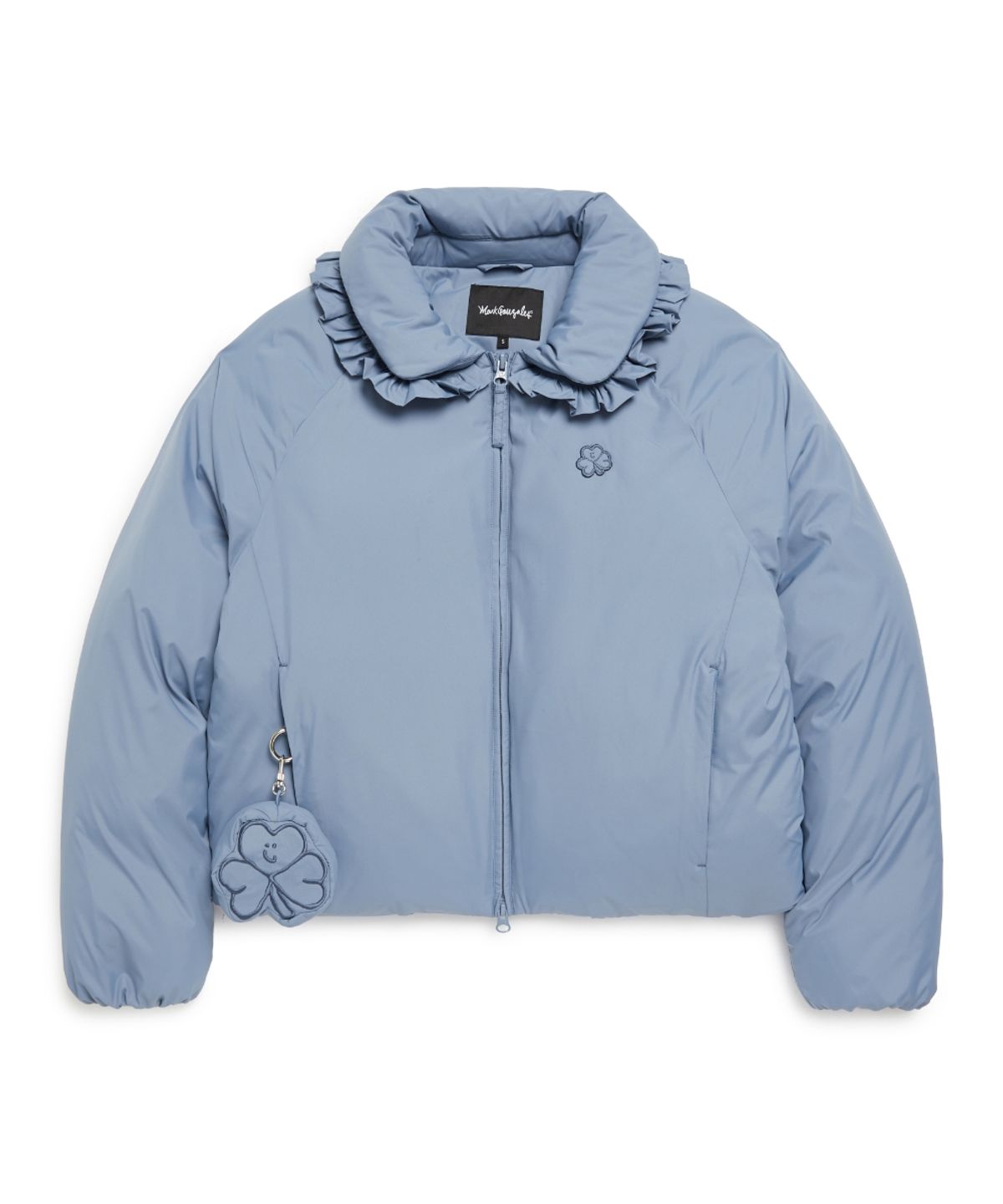 마크곤잘레스(MARK GONZALES) 우먼즈 클러브 프릴카라 패딩 자켓 - GREYISH BLUE
