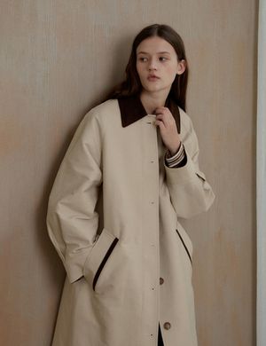 Two-Tone Trench Jacket (Beige)