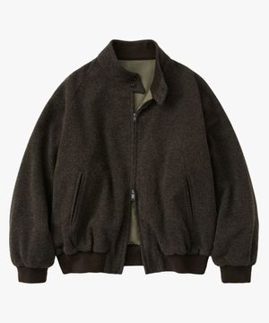 헤리티지 울 헤링턴 자켓 다크 브라운