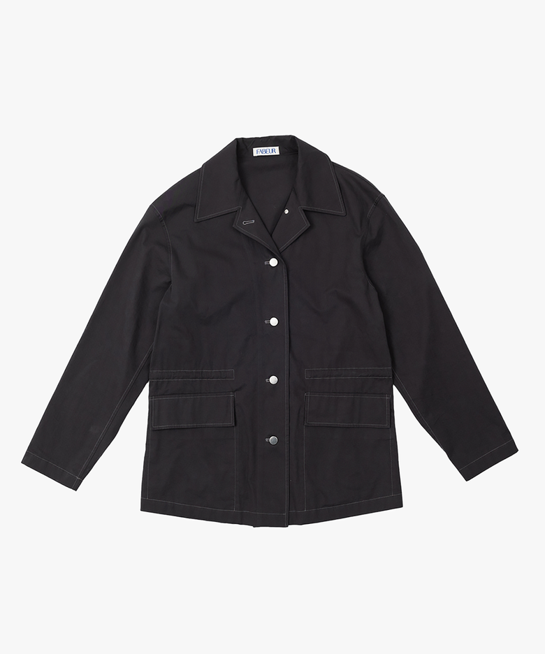 COTTON WORK JACKET (CHARCOAL)