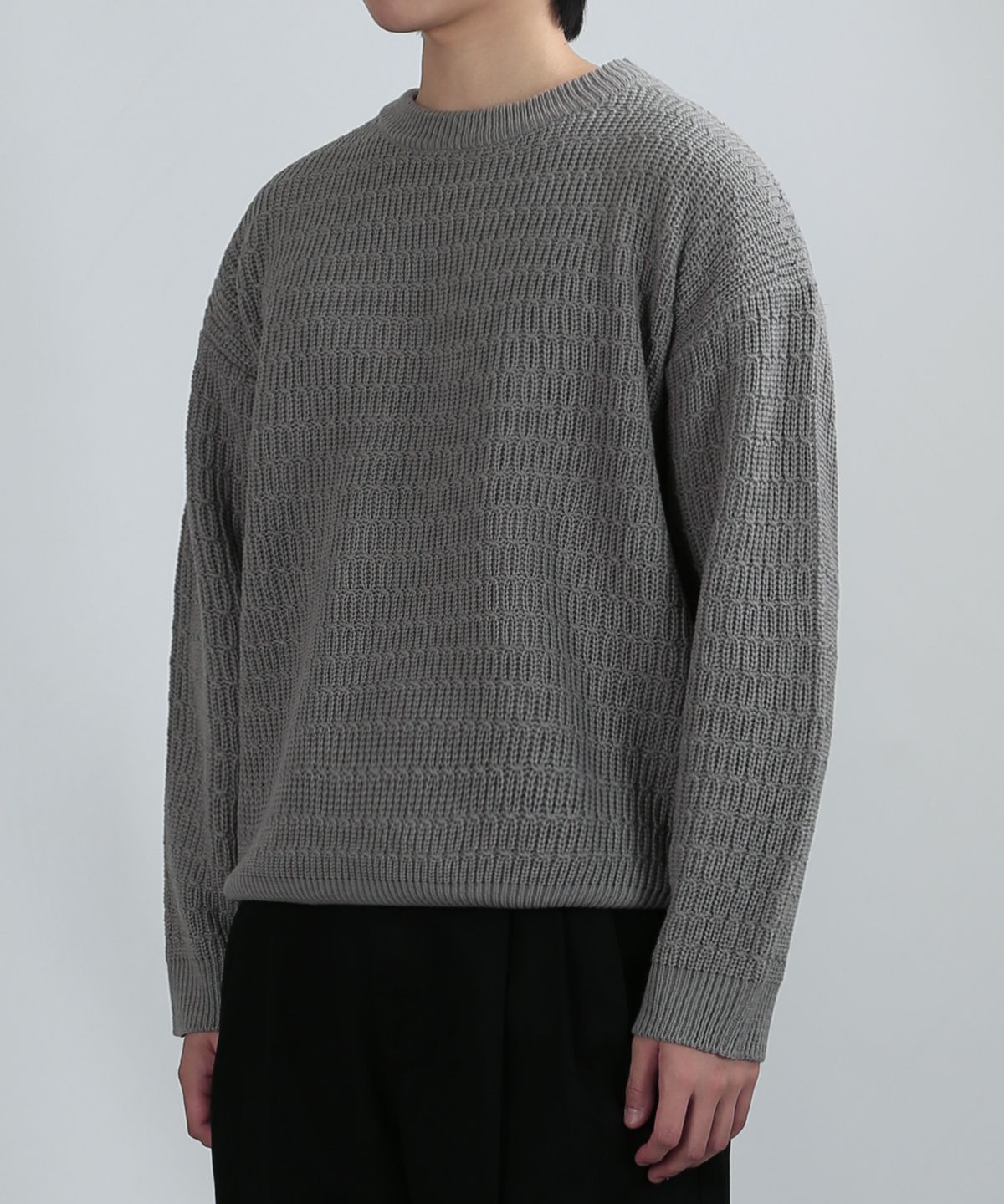 베리베인(VERYVAIN) GEOMETRY CHAIN KNIT (GRAY)