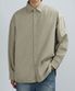 SOLID COTTON OVER SHIRT (LIGHT BEIGE)