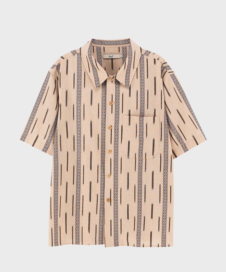 ORANGE NAVAJO STRIPE SHIRT