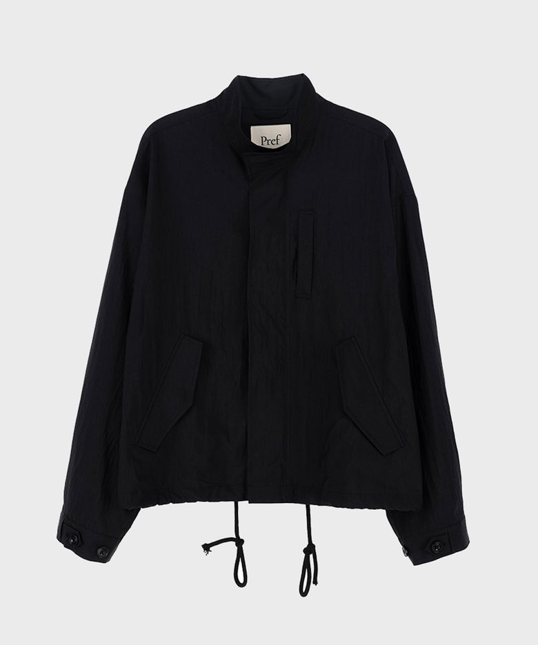 BLACK NYLON SHORT MODS JACKET