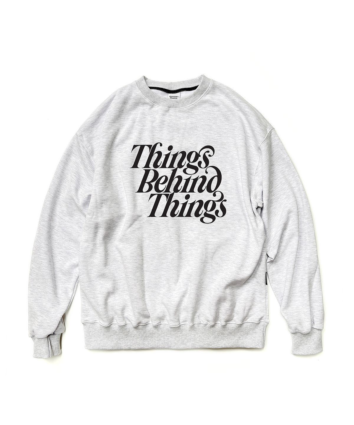 앱놀머씽(ABNORMALTHING) THINGS 루즈핏 맨투맨 라이트그레이