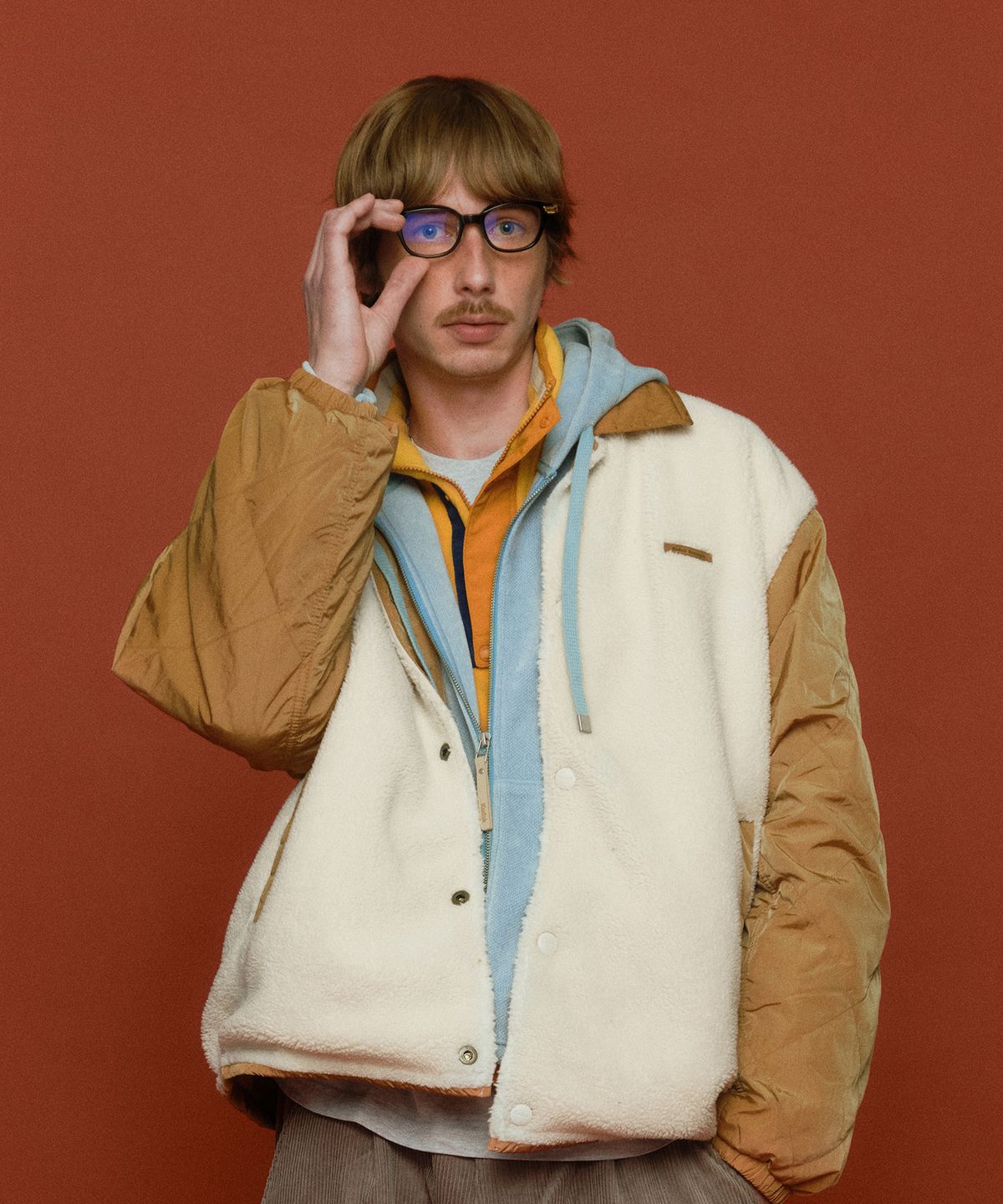 코닥(KODAK) 브라우니 리버시블 카라 패딩 자켓 BEIGE
