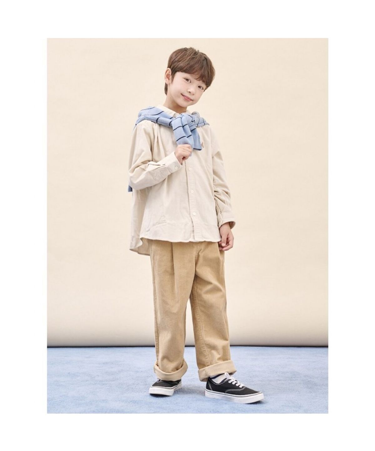 빈폴 키즈(BEANPOLE KIDS) 코듀로이 스판 핀턱 팬츠  베이지 (BI5X21G01A)
