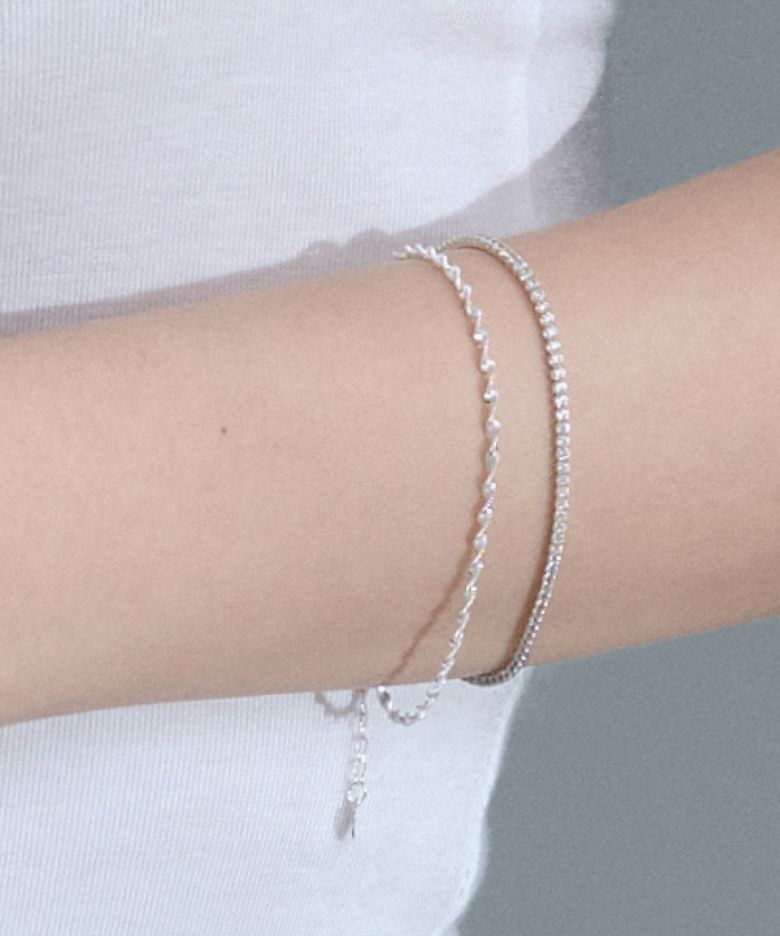 925 Layered tennis bracelet