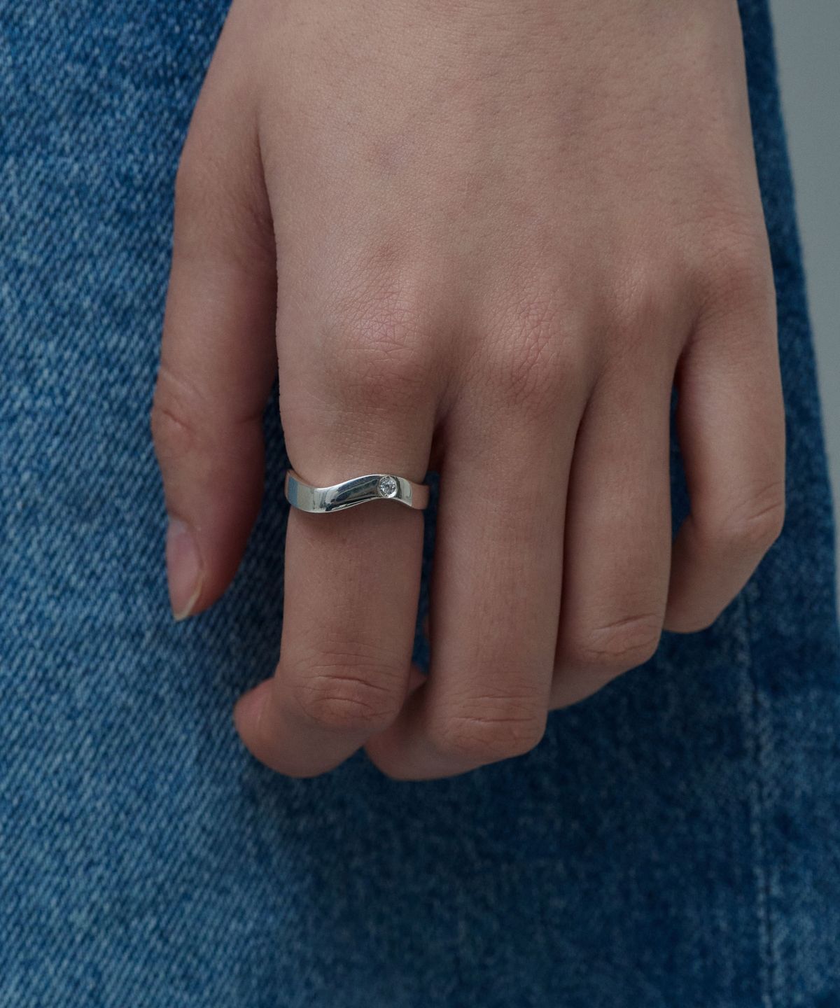 바라두(BARADU) 925 Lake wave stone ring