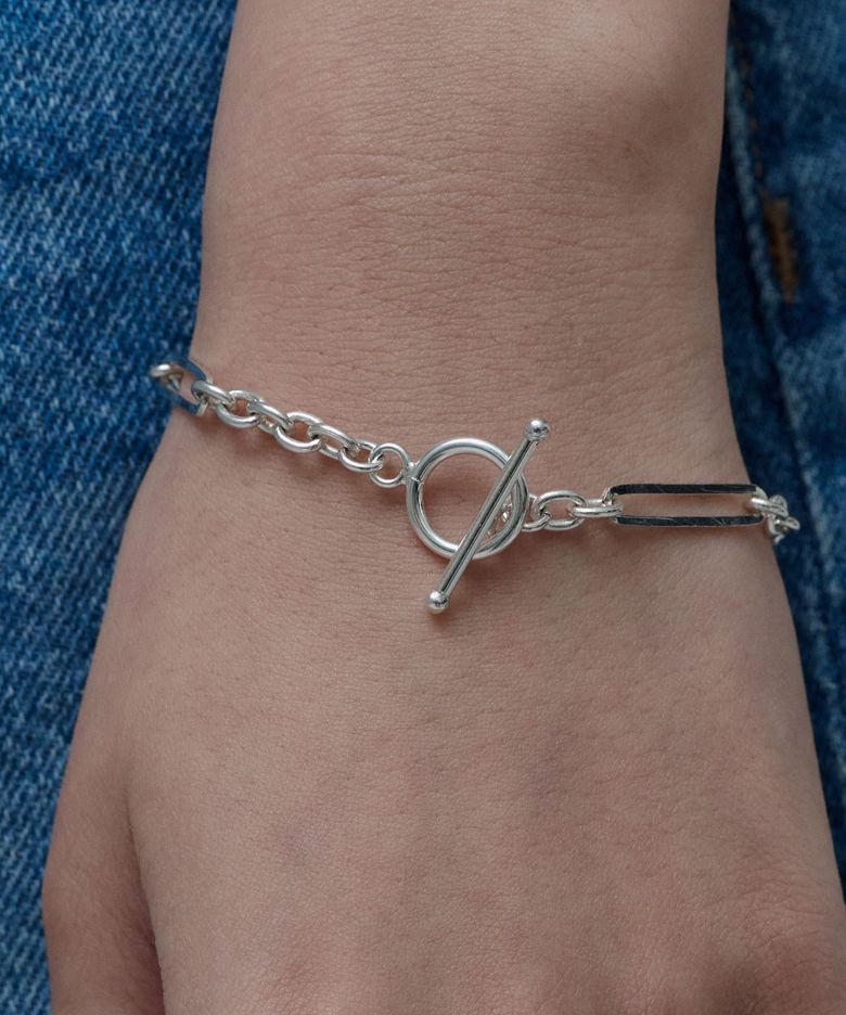 925 Long clip chain bracelet