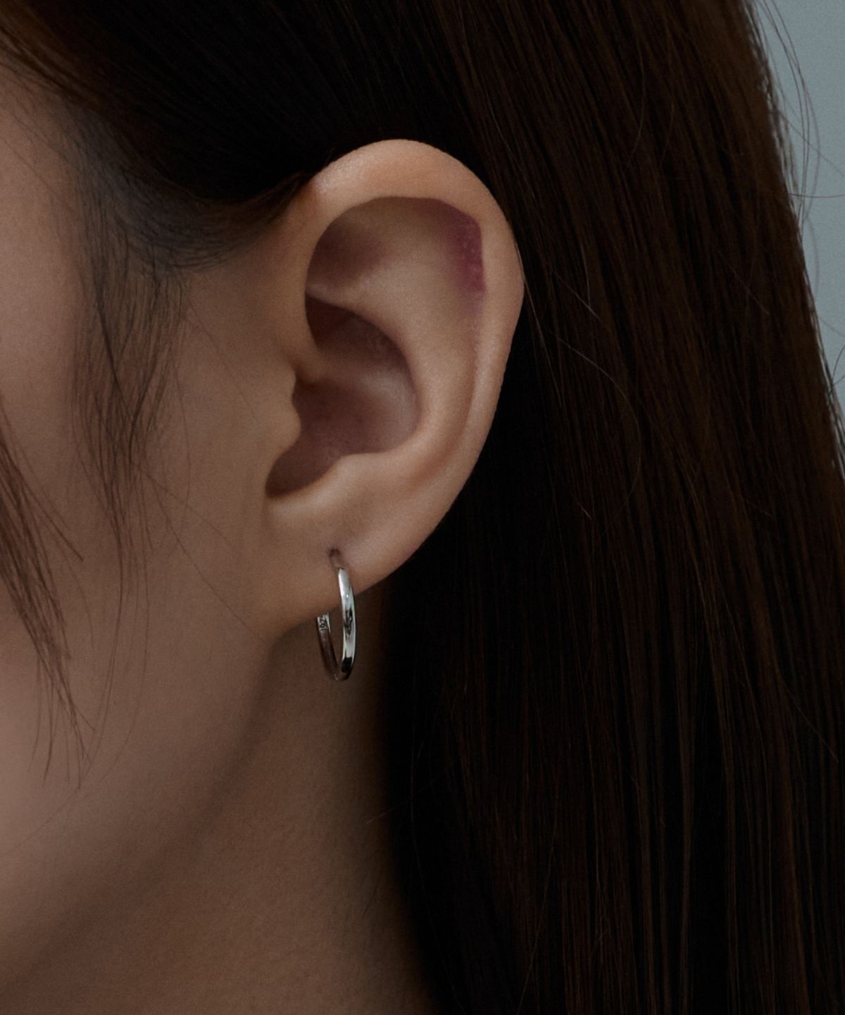 바라두(BARADU) 925 Basic ring hoop earrings