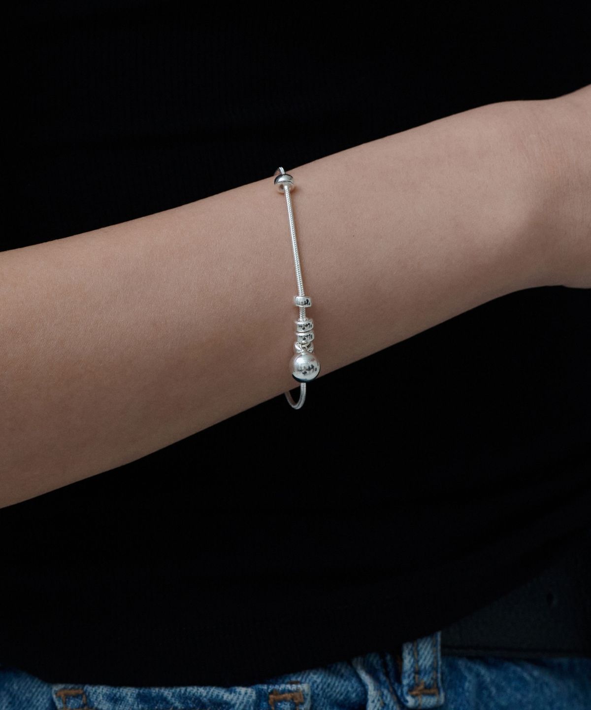 바라두(BARADU) 925 Silver ball rope bracelet