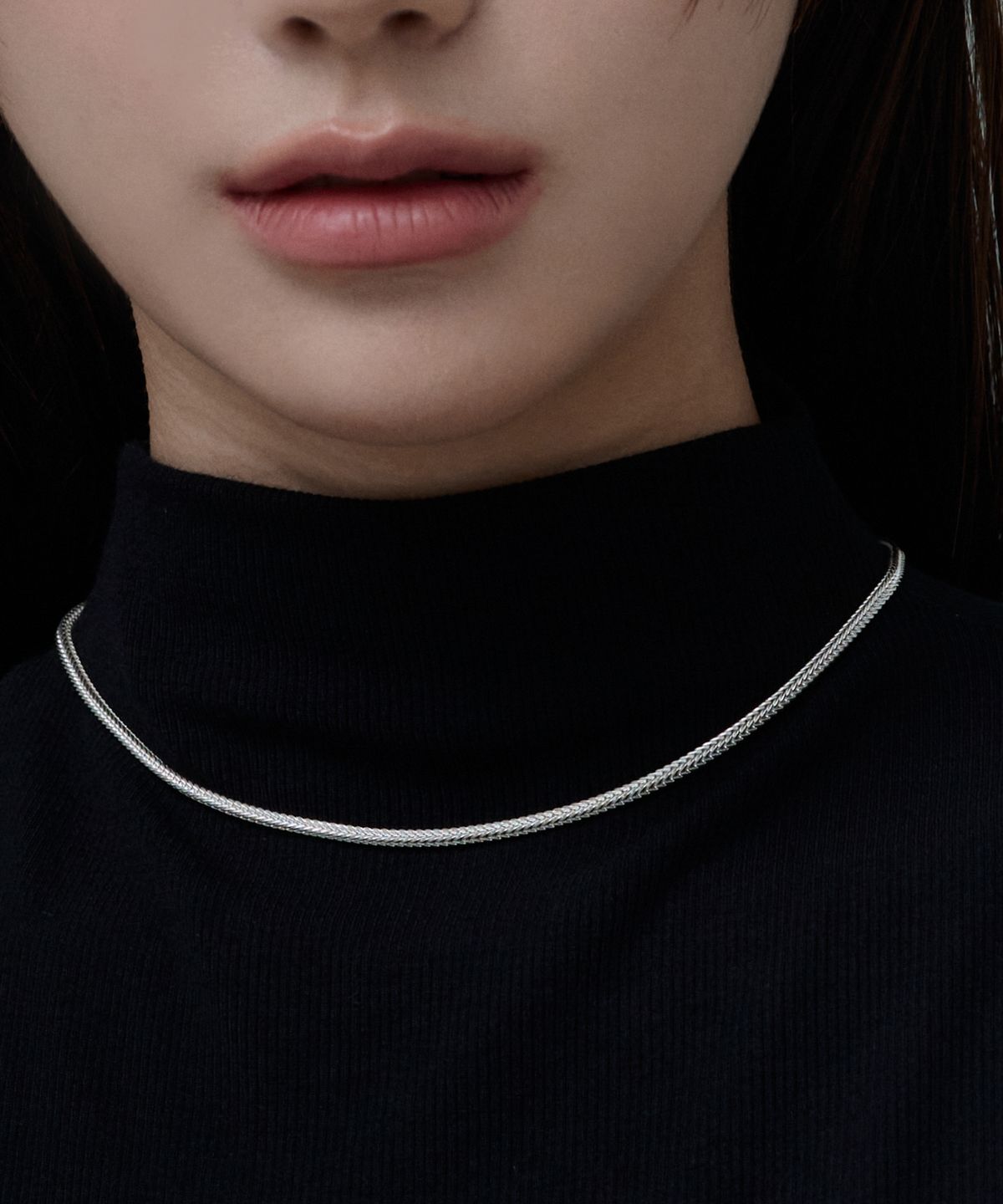 바라두(BARADU) 925 Weave rope necklace