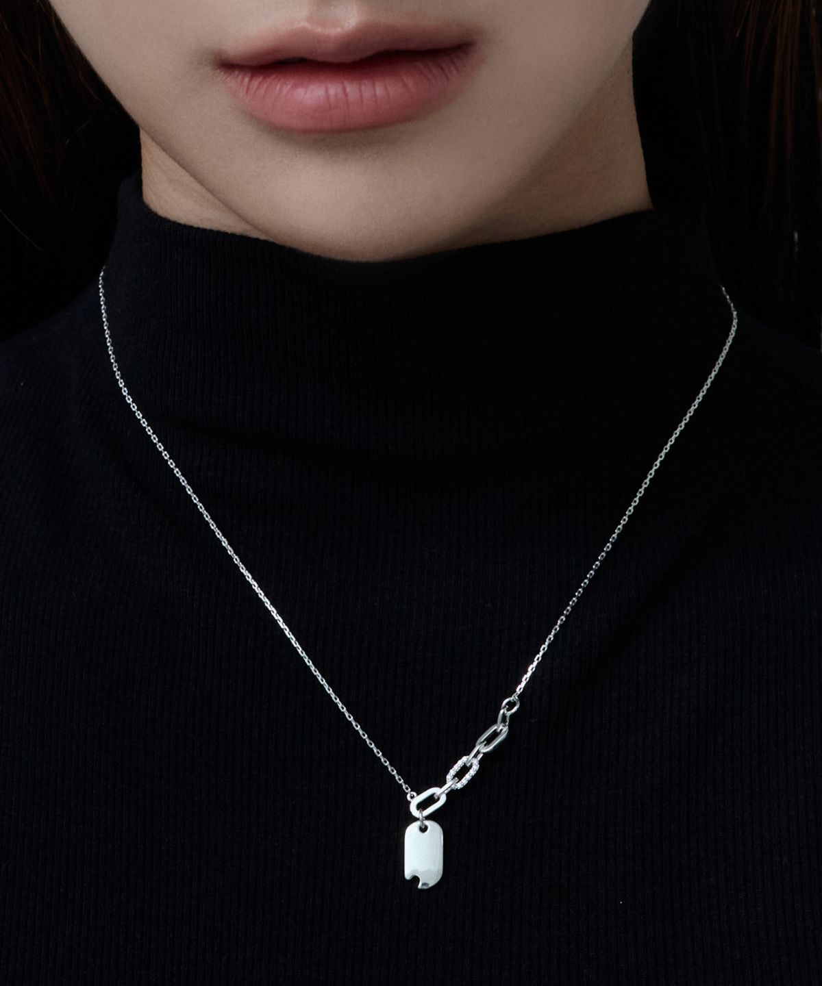 바라두(BARADU) 925 Tag clip necklace