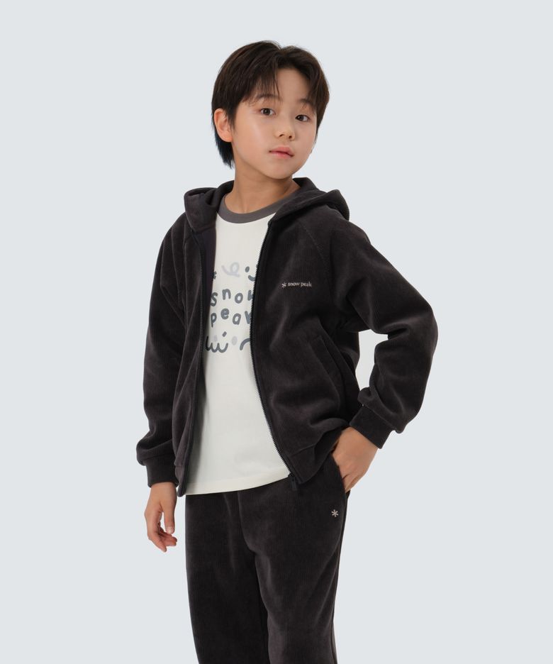 키즈 코듀로이 후드 집업 (S25WKFFJ84) Dark Charcoal