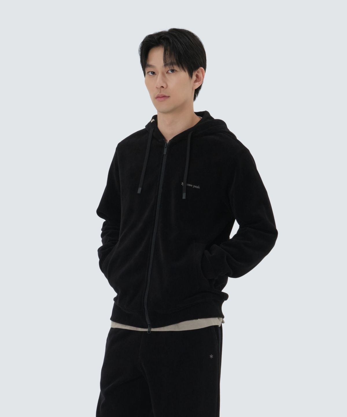 스노우피크 어패럴(SNOWPEAK APPAREL) 코듀로이 후드 집업 (S25WMFFJ72) Black