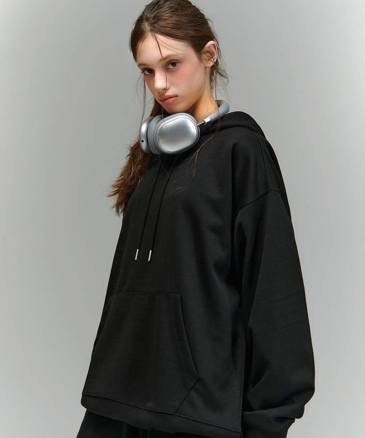 랜덤오프(RANDOMOFF) [Unisex] BASIC LINE OVER FIT HOODIE (5color)