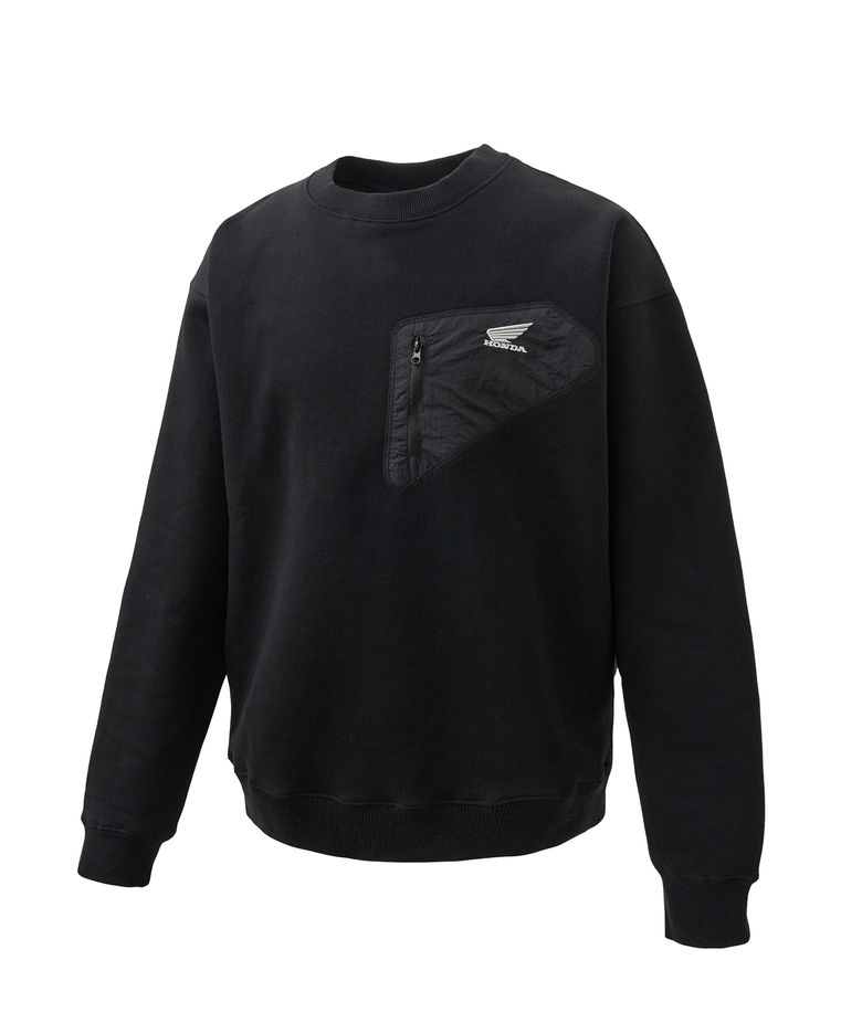 H-Tech Wing Stitch Quilting Crewneck Black