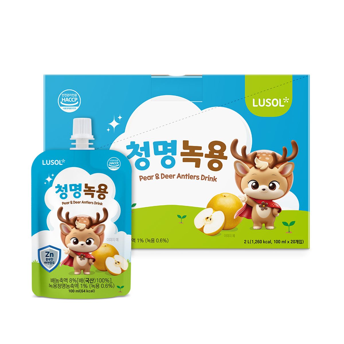 루솔(LUSOL) 청명 녹용 1박스 (20포)