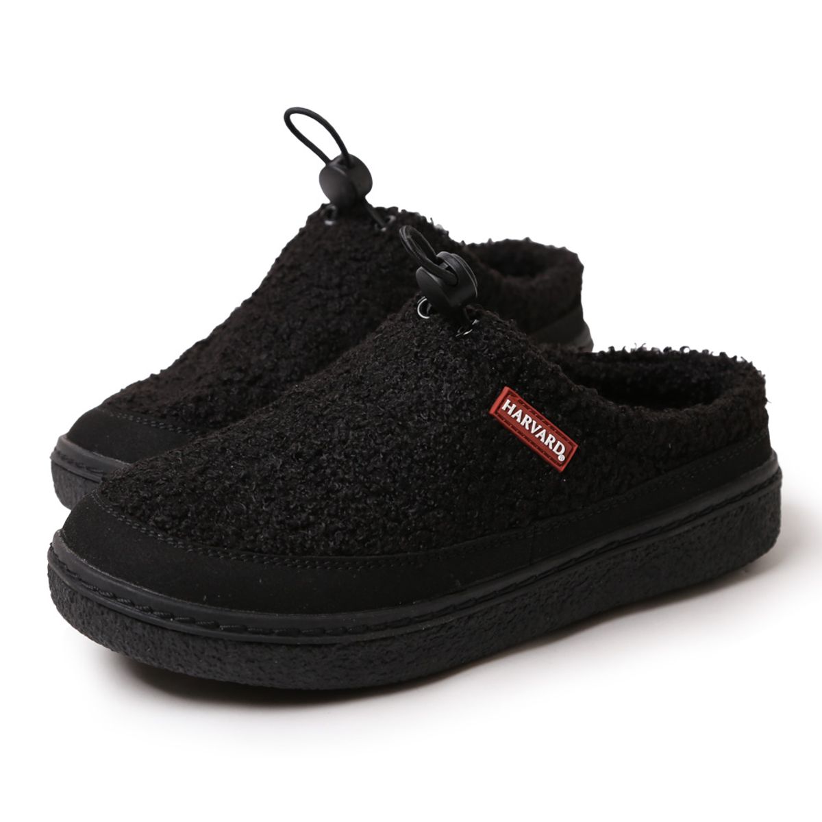 하버드 슈즈(HARVARD SHOES) 아담 겨울 털 방한 슬립온 방한화 데일리 털운동화 캠핑 블로퍼 블랙