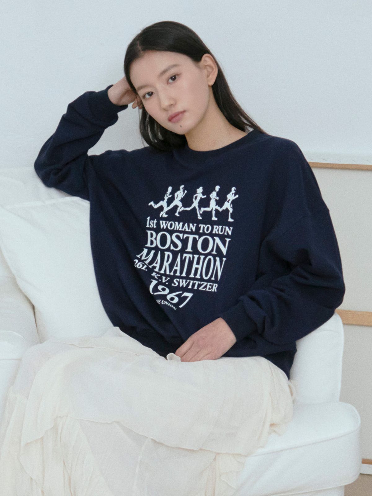 웨이브유니온(WAVE UNION) Kathrine Sweatshirt navy