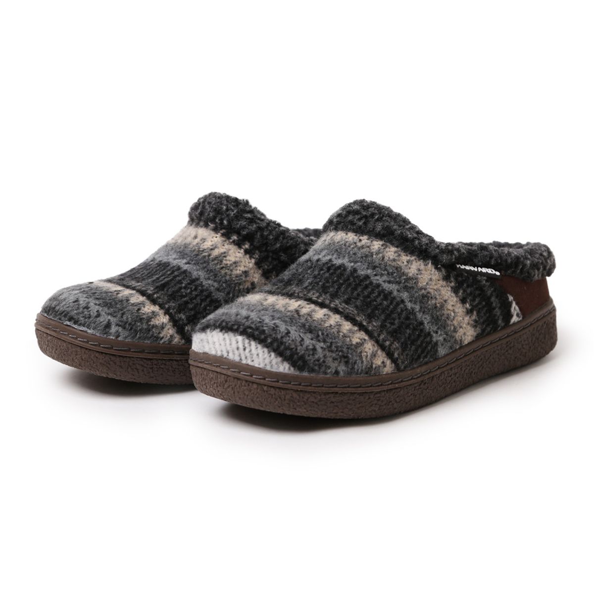 하버드 슈즈(HARVARD SHOES) 케빈 겨울 털 방한 슬립온 방한화 데일리 털운동화 캠핑 블로퍼 블랙