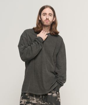 피그먼트 플랜 오버핏 롱 슬리브 (차콜)